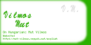 vilmos mut business card